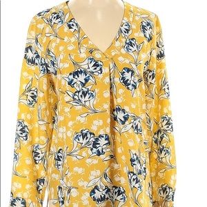 J.CREW BLOUSE FLOWERY YELLOW Size XS
